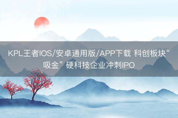 KPL王者IOS/安卓通用版/APP下载 科创板块“吸金” 硬科技企业冲刺IPO