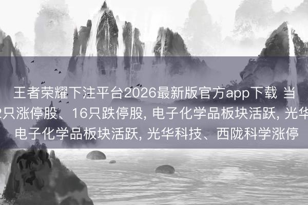 王者荣耀下注平台2026最新版官方app下载 当天涨跌停股分析: 142只涨停股、16只跌停股， 电子化学品板块活跃， 光华科技、西陇科学涨停