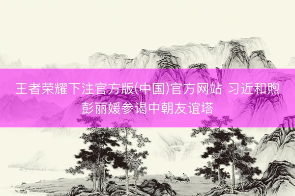 王者荣耀下注官方版(中国)官方网站 习近和煦彭丽媛参谒中朝友谊塔