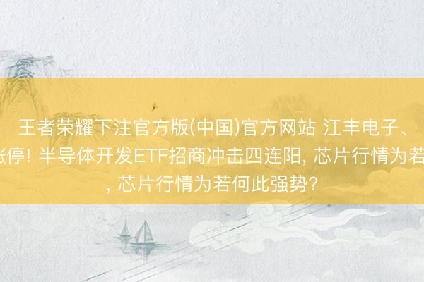 王者荣耀下注官方版(中国)官方网站 江丰电子、康强电子涨停! 半导体开发ETF招商冲击四连阳， 芯片行情为若何此强势?