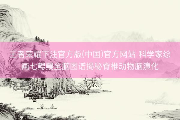 王者荣耀下注官方版(中国)官方网站 科学家绘画七鳃鳗全脑图谱揭秘脊椎动物脑演化